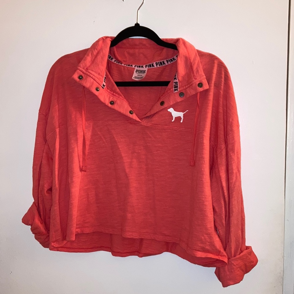 PINK cropped sweatshirt